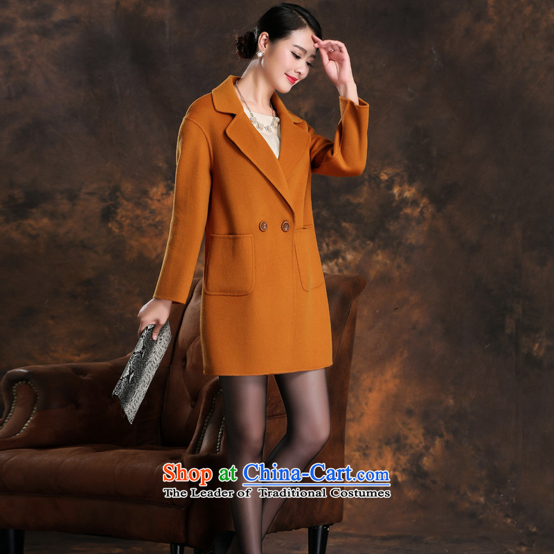 Daw Aung San Suu Kyi places by 2015 autumn and winter new woolen coat female Sau San double-side cashmere in temperament long coats jacket and red color L C150815 Daw Aung San Suu Kyi has been pressed accommodation shopping on the Internet