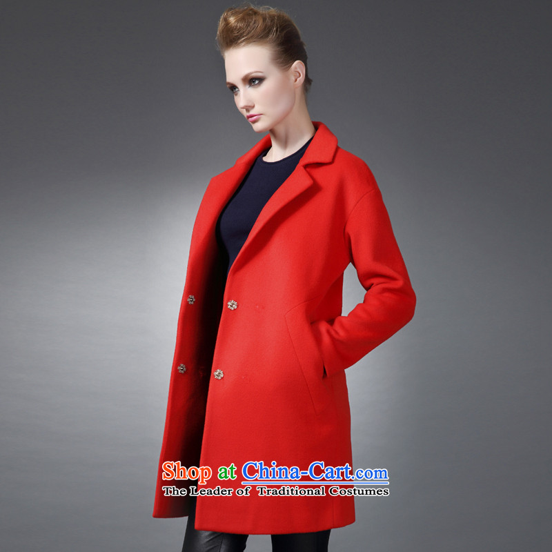 Marguerite Hsichih maxchic 2015 autumn and winter clothing for simple and stylish Lok rotator cuff ramp-bag long wool coat female of 20,022 Gibraltarians? The red-orange XXL, PRINCESS (maxchic Hsichih) , , , shopping on the Internet