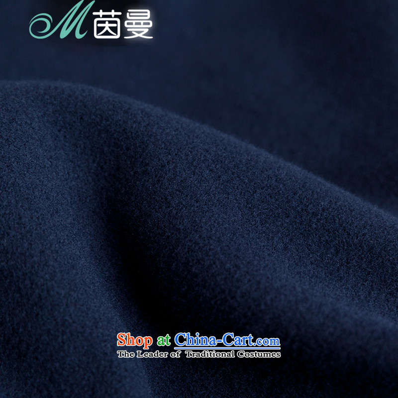 Athena Chu Cayman 2015 winter clothing new arts jacquard yarn long coats)?? (8543210427 coats 】 deep blue M Athena Cayman (INMAN, DIRECTOR) , , , shopping on the Internet