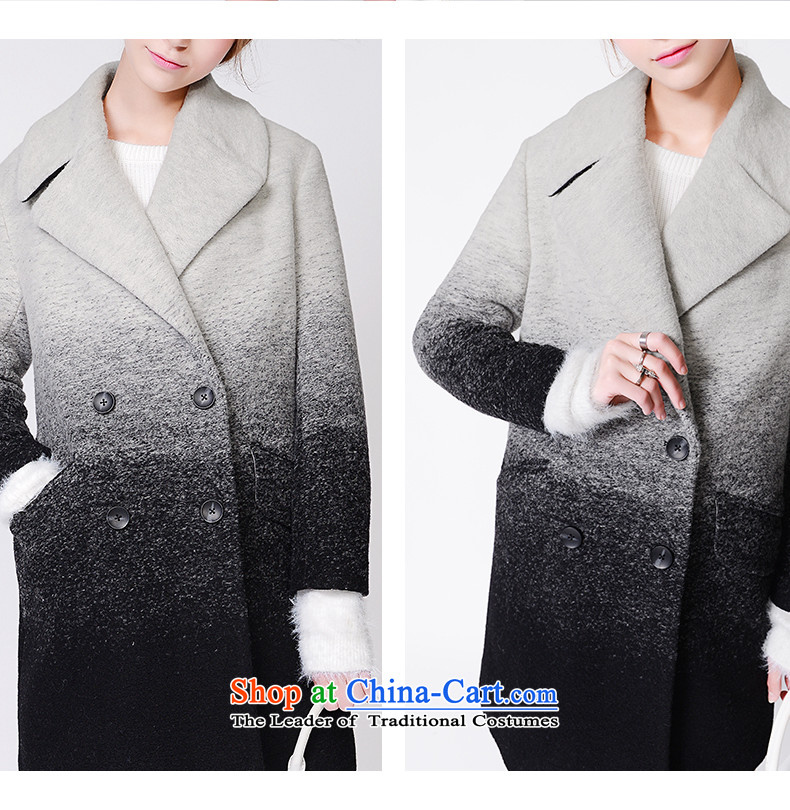 In 2015 winter sugar new European site black gradient, double-long wool coat jacket women gross? The dyeing gray (pre-sale on 30 November shipment) S picture, prices, brand platters! The elections are supplied in the national character of distribution, so action, buy now enjoy more preferential! As soon as possible.