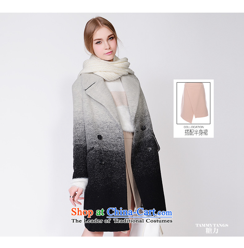 In 2015 winter sugar new European site black gradient, double-long wool coat jacket women gross? The dyeing gray (pre-sale on 30 November shipment) S picture, prices, brand platters! The elections are supplied in the national character of distribution, so action, buy now enjoy more preferential! As soon as possible.
