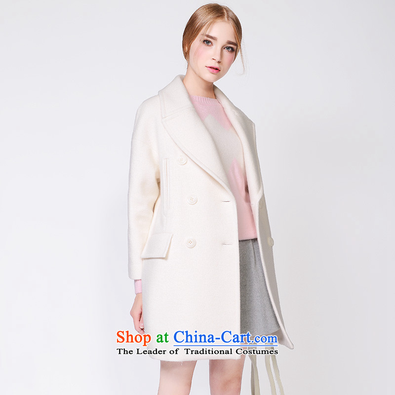In 2015 winter sugar new European site white collars in high-end long wool coat jacket women gross? Ying Seok white sugar competitiveness has been pressed XS, online shopping