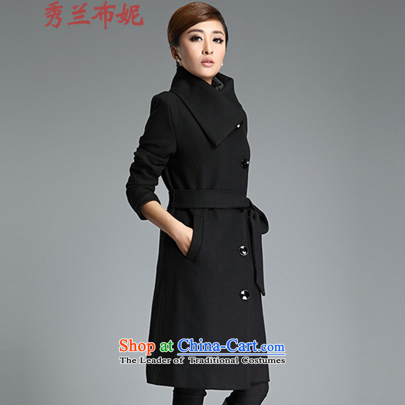 Miss Cyd HO, Connie 2015 Fall/Winter Collections new coats, wool? long black , L, Miss Cyd HO, Connie shopping on the Internet has been pressed.