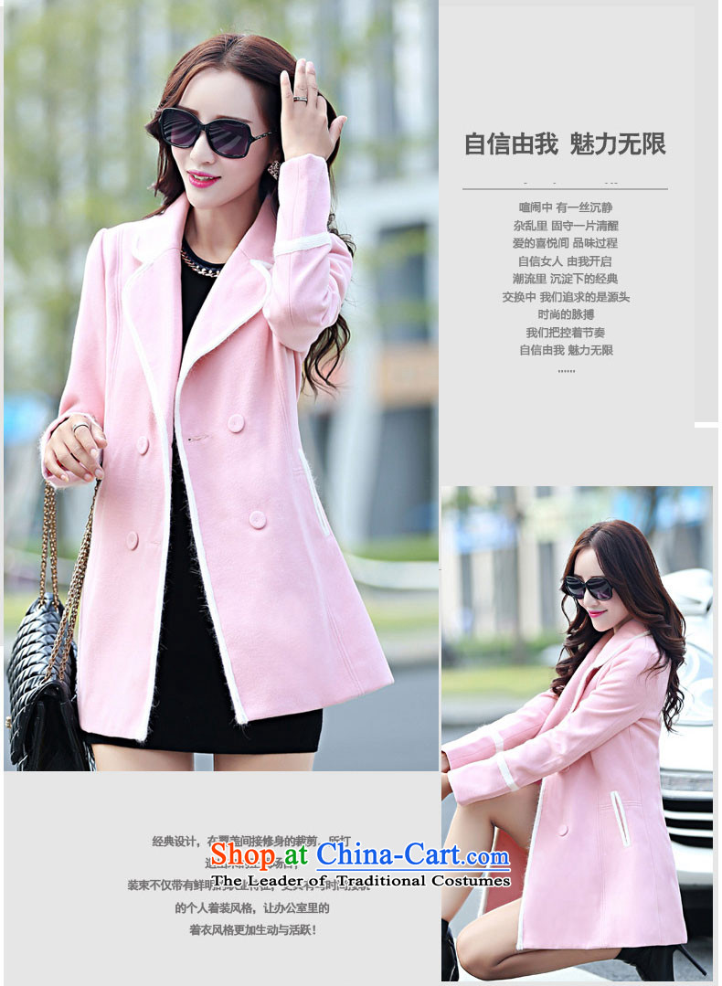 The Korea-U.S. customers  with new autumn 2015 Korean Sau San double-gross lapel female coat? long-sleeved sweater M015 BLUE XL Photo, prices, brand platters! The elections are supplied in the national character of distribution, so action, buy now enjoy more preferential! As soon as possible.