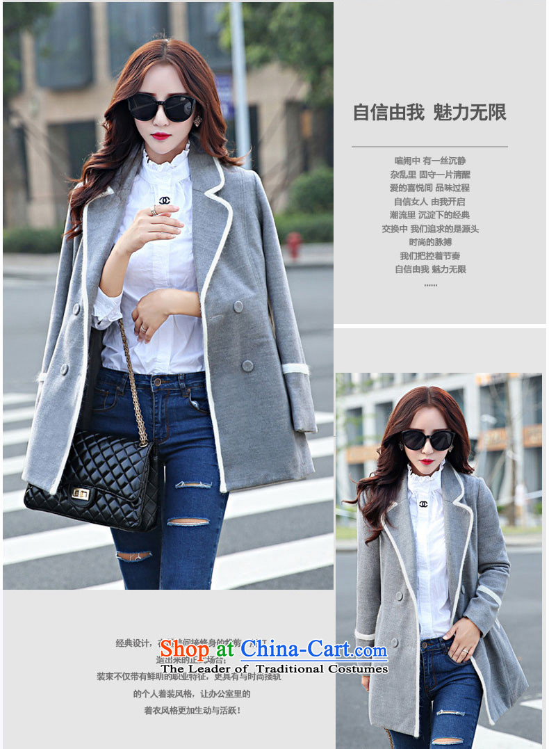 The Korea-U.S. customers  with new autumn 2015 Korean Sau San double-gross lapel female coat? long-sleeved sweater M015 BLUE XL Photo, prices, brand platters! The elections are supplied in the national character of distribution, so action, buy now enjoy more preferential! As soon as possible.