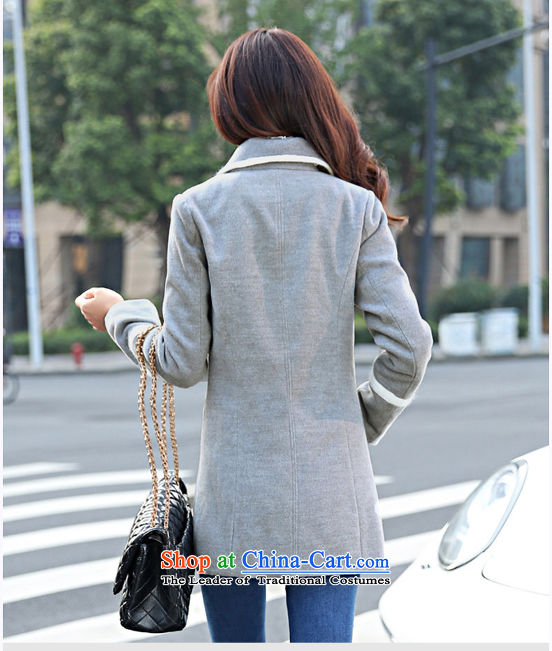 The Korea-U.S. customers  with new autumn 2015 Korean Sau San double-gross lapel female coat? long-sleeved sweater M015 BLUE XL Photo, prices, brand platters! The elections are supplied in the national character of distribution, so action, buy now enjoy more preferential! As soon as possible.