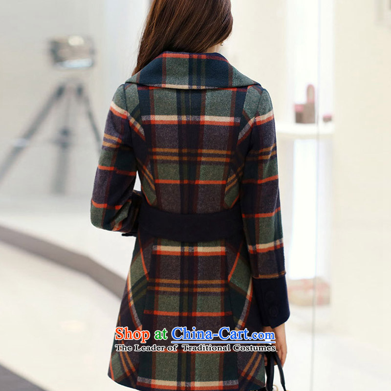 Recalling that the Korean version of Ms Elsie Leung female autumn and winter, double-sided, gross 707HPB navy blue coat?, Ms Elsie Leung, L, recalling that shopping on the Internet has been pressed.