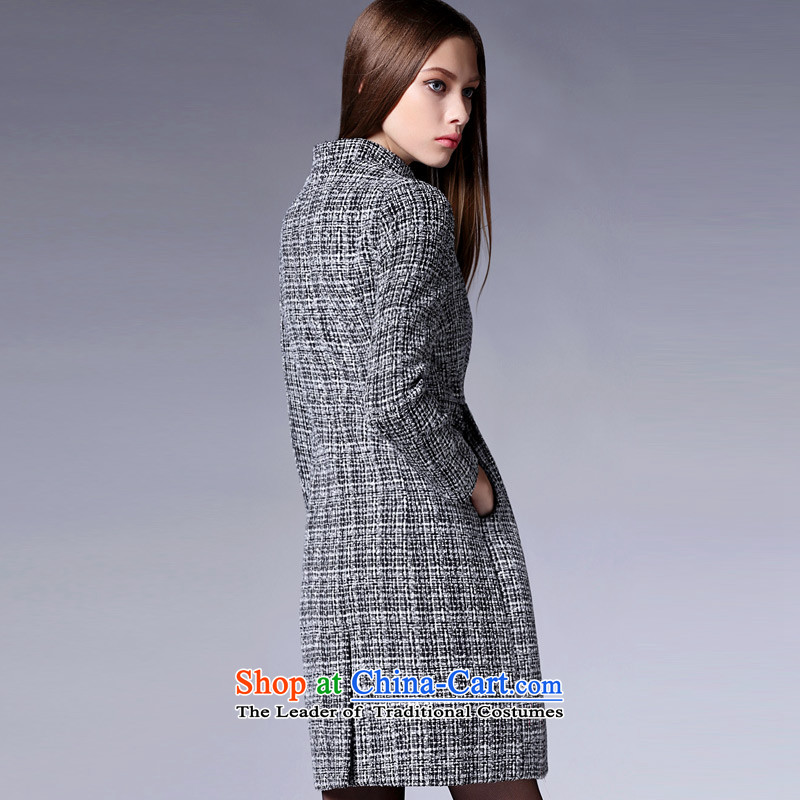 Zk Western women 2015 Fall/Winter Collections new collar chidori grid gross? coats that long thin hair so Sau San video jacket gray S,zk,,, shopping on the Internet