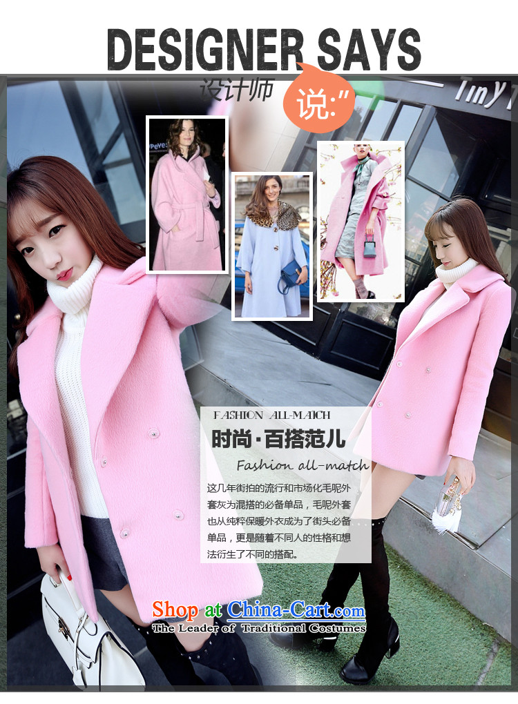 Jie Mei 2015 population women on the new Korean winter edition a wool coat jacket in gross? long coats)? female jacket coat, april 1 Western Ni-pink M picture, prices, brand platters! The elections are supplied in the national character of distribution, so action, buy now enjoy more preferential! As soon as possible.