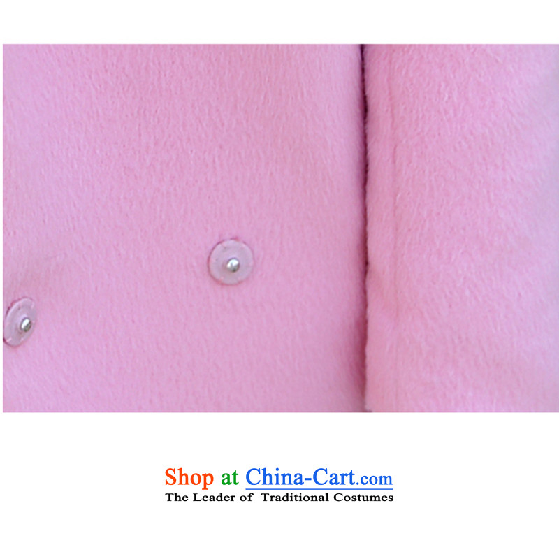 Jie Mei 2015 population women on the new Korean winter edition a wool coat jacket in gross? long coats)? female jacket coat, april 1 Western Ni-pink wire-mi (M, Cheng Kejie JIESIMEI) , , , shopping on the Internet