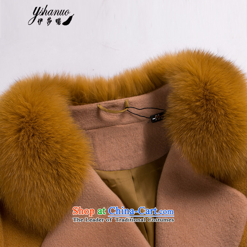 Isabel La Carconte 2015 autumn and winter coats new female luxuriant elegance for long Fox Gross Gross Fleece Jacket coat female YS1001? dark yellow , L, Isabelle well (YSHANUO) , , , shopping on the Internet