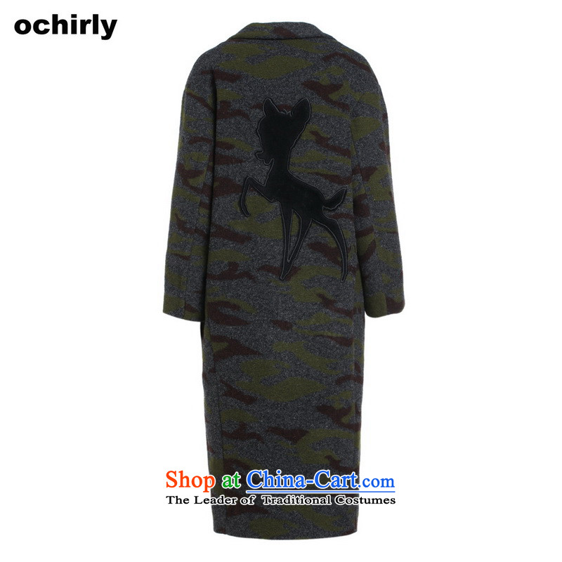 When the Euro 2015 Power ochirly new female autumn replacing plaque than camouflage long wool coat 1153343570? Making Green 591 (Europe, S(160/84A), ochirly) , , , shopping on the Internet