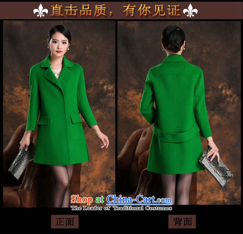 Accommodation in the autumn of 2015, Daw Aung San Suu Kyi new two-sided woolen coat female plain manual cashmere overcoat jacket in gross? Long C150818 green L picture, prices, brand platters! The elections are supplied in the national character of distribution, so action, buy now enjoy more preferential! As soon as possible.