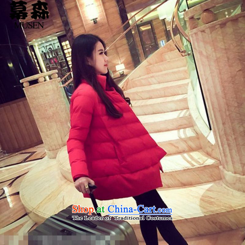 The sum of the Korean version of the 2015 Winter Olympics long-sleeved loose robe cotton larger thick red T-shirt jacket XL, the sum has been pressed shopping on the Internet