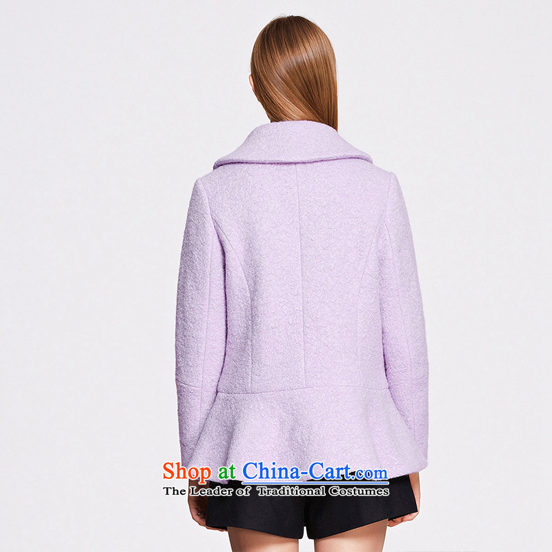 The OSA EURO 2015 Elizabeth winter new women's pack of detained and stylish cloth roll collar jacket S115D21008 gross? light purple M, OSCE Lisa (O.SA) , , , shopping on the Internet