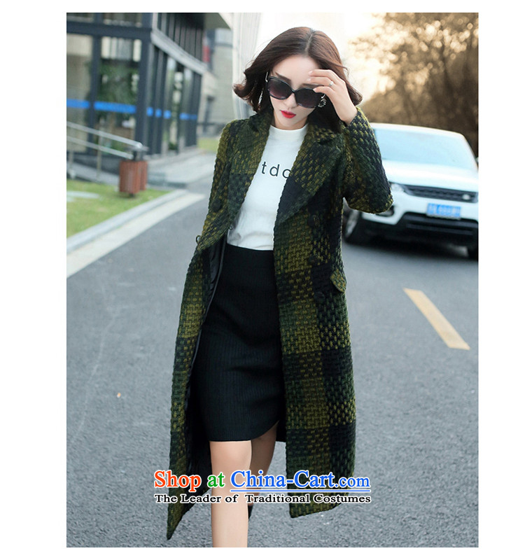 About the New 2015, hundreds of autumn and winter load temperament lapel long-sleeved Korean squares gross? Long Female coats thin wool a graphics jacket female green XXL picture, prices, brand platters! The elections are supplied in the national character of distribution, so action, buy now enjoy more preferential! As soon as possible.