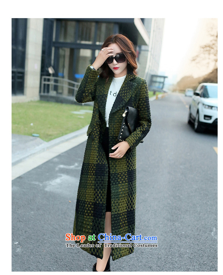 About the New 2015, hundreds of autumn and winter load temperament lapel long-sleeved Korean squares gross? Long Female coats thin wool a graphics jacket female green XXL picture, prices, brand platters! The elections are supplied in the national character of distribution, so action, buy now enjoy more preferential! As soon as possible.