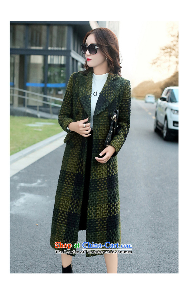 About the New 2015, hundreds of autumn and winter load temperament lapel long-sleeved Korean squares gross? Long Female coats thin wool a graphics jacket female green XXL picture, prices, brand platters! The elections are supplied in the national character of distribution, so action, buy now enjoy more preferential! As soon as possible.