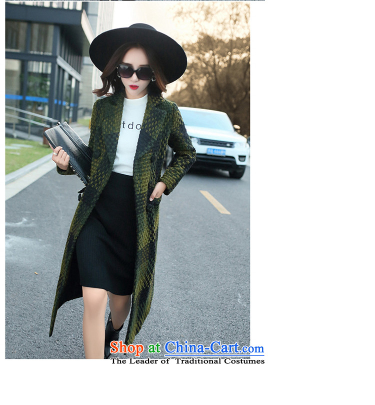 About the New 2015, hundreds of autumn and winter load temperament lapel long-sleeved Korean squares gross? Long Female coats thin wool a graphics jacket female green XXL picture, prices, brand platters! The elections are supplied in the national character of distribution, so action, buy now enjoy more preferential! As soon as possible.