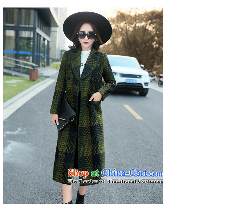 About the New 2015, hundreds of autumn and winter load temperament lapel long-sleeved Korean squares gross? Long Female coats thin wool a graphics jacket female green XXL picture, prices, brand platters! The elections are supplied in the national character of distribution, so action, buy now enjoy more preferential! As soon as possible.