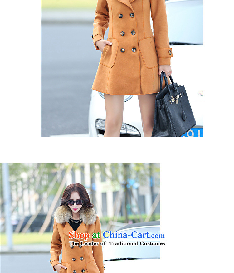 2015 Autumn wind Vera new Korean version of large roll collar double-wool really gross collar temperament Sau San Foutune of video a thin coat of gross? a winter and color jacket female M picture, prices, brand platters! The elections are supplied in the national character of distribution, so action, buy now enjoy more preferential! As soon as possible.