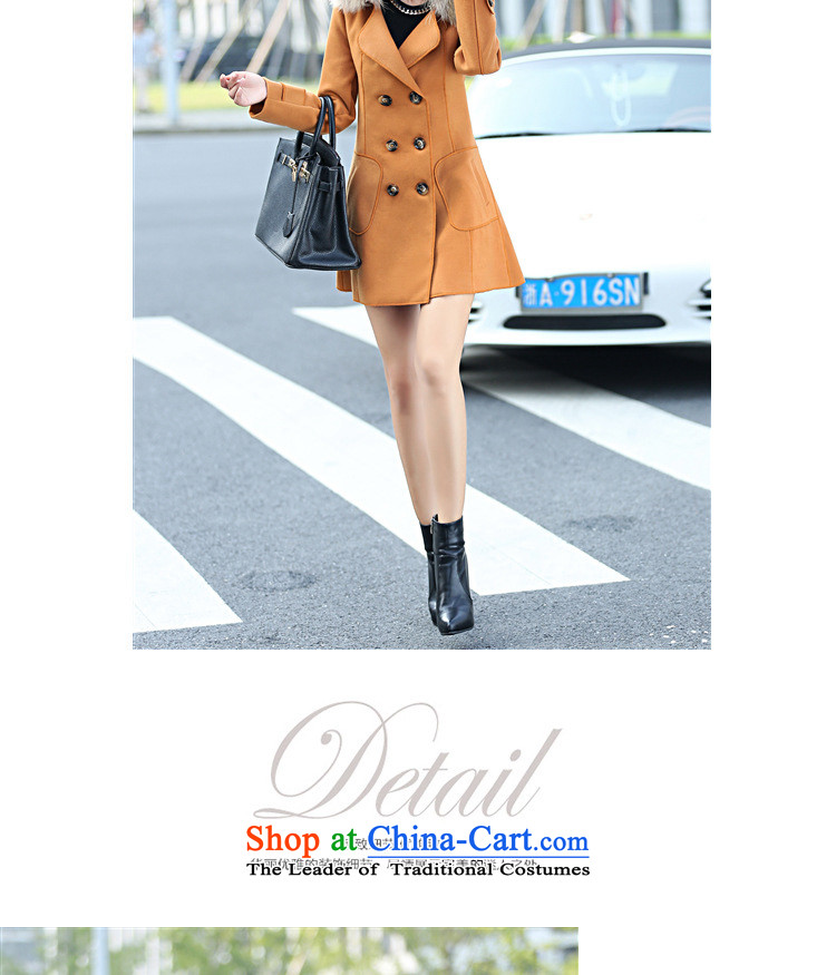 2015 Autumn wind Vera new Korean version of large roll collar double-wool really gross collar temperament Sau San Foutune of video a thin coat of gross? a winter and color jacket female M picture, prices, brand platters! The elections are supplied in the national character of distribution, so action, buy now enjoy more preferential! As soon as possible.