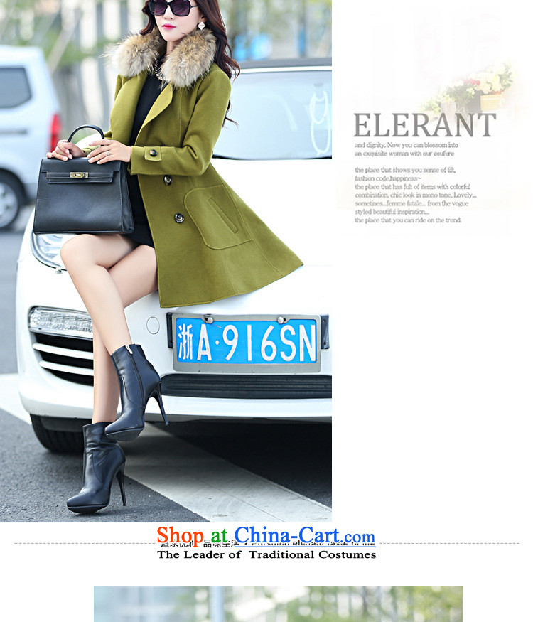 2015 Autumn wind Vera new Korean version of large roll collar double-wool really gross collar temperament Sau San Foutune of video a thin coat of gross? a winter and color jacket female M picture, prices, brand platters! The elections are supplied in the national character of distribution, so action, buy now enjoy more preferential! As soon as possible.