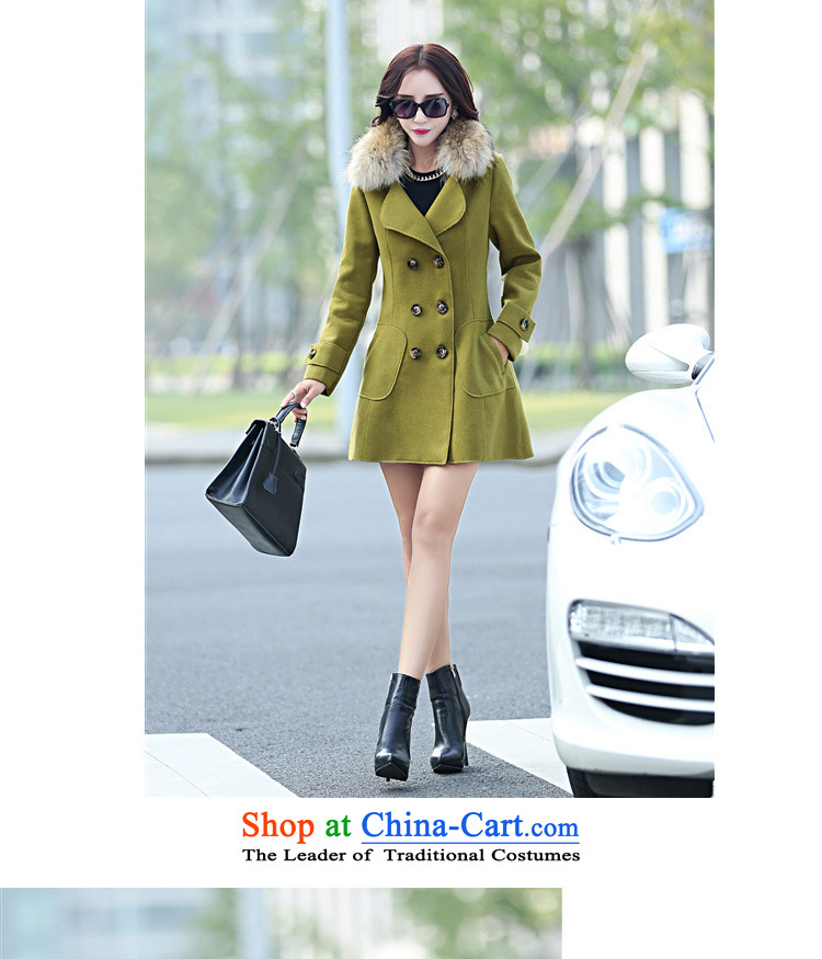 2015 Autumn wind Vera new Korean version of large roll collar double-wool really gross collar temperament Sau San Foutune of video a thin coat of gross? a winter and color jacket female M picture, prices, brand platters! The elections are supplied in the national character of distribution, so action, buy now enjoy more preferential! As soon as possible.