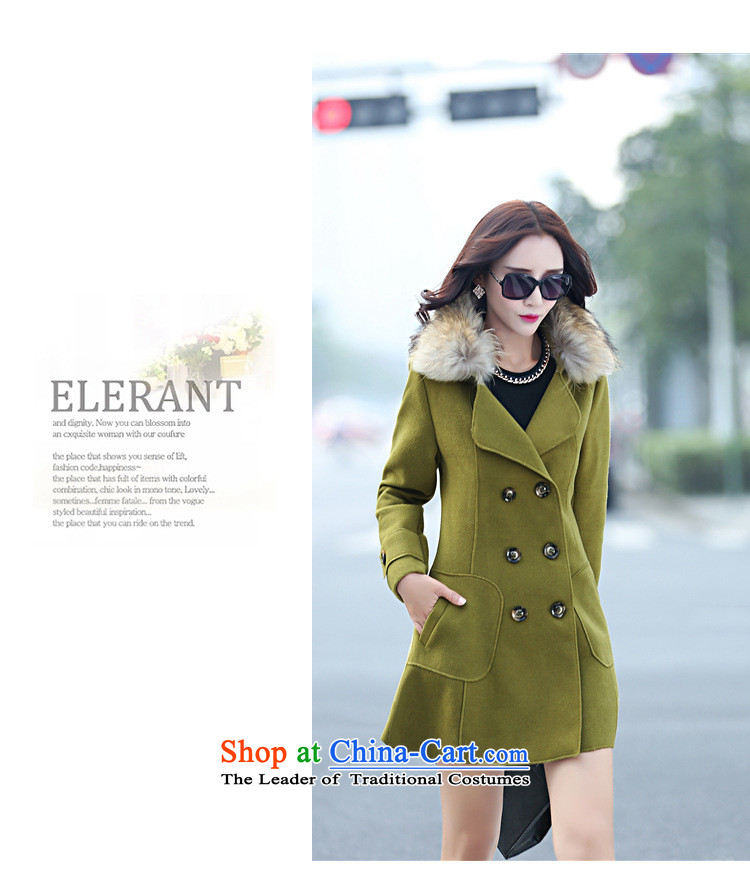 2015 Autumn wind Vera new Korean version of large roll collar double-wool really gross collar temperament Sau San Foutune of video a thin coat of gross? a winter and color jacket female M picture, prices, brand platters! The elections are supplied in the national character of distribution, so action, buy now enjoy more preferential! As soon as possible.