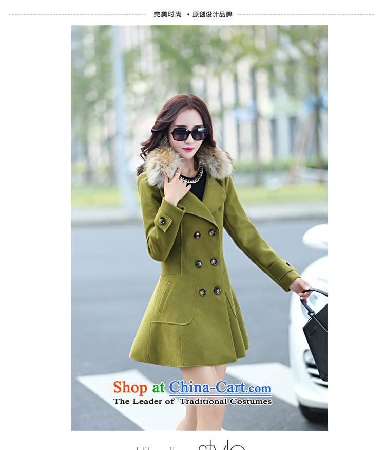2015 Autumn wind Vera new Korean version of large roll collar double-wool really gross collar temperament Sau San Foutune of video a thin coat of gross? a winter and color jacket female M picture, prices, brand platters! The elections are supplied in the national character of distribution, so action, buy now enjoy more preferential! As soon as possible.
