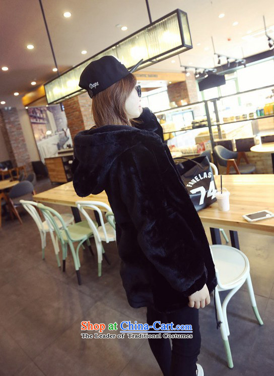 2015 Autumn winter new Korean version of large numbers of ladies thick MM loose, Hin thin, thick cotton coat cardigan thick Korean thick fluffy in sister long cotton jacket Black XL Photo, prices, brand platters! The elections are supplied in the national character of distribution, so action, buy now enjoy more preferential! As soon as possible.