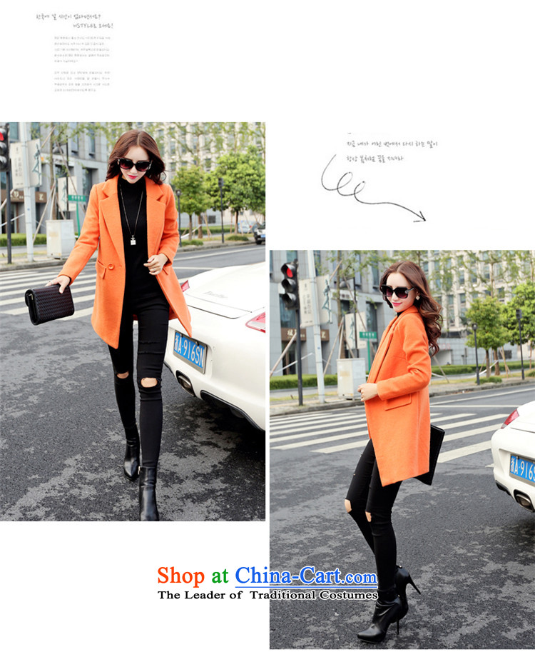 The law was in Dili Qi 2015 winter clothing new Korean fashion, long double-Sau San video thin thick hair fall/winter coats girl child?? jacket orange M picture, prices, brand platters! The elections are supplied in the national character of distribution, so action, buy now enjoy more preferential! As soon as possible.