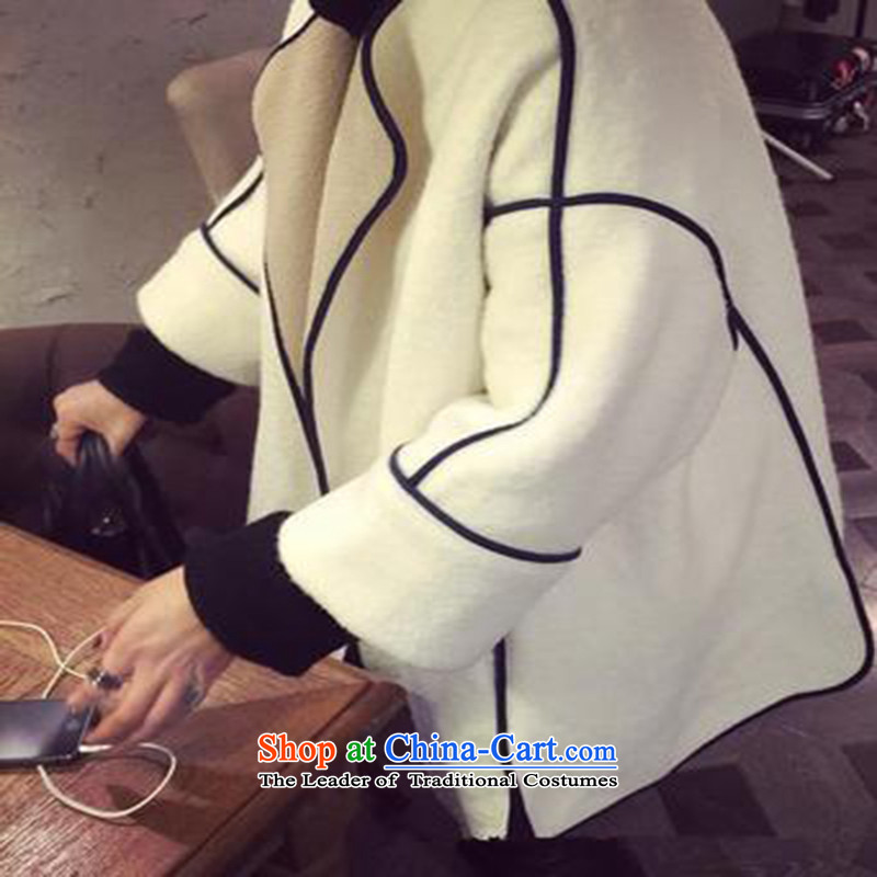 Yi with grass winter clothing winter 2015 new the new medium to long term)?? jacket coat female Hair Girl a wool coat jacket for autumn and winter coats 8083 Sau San Connie sub-white coat and S, grass (yiyucao shopping on the Internet has been pressed.)