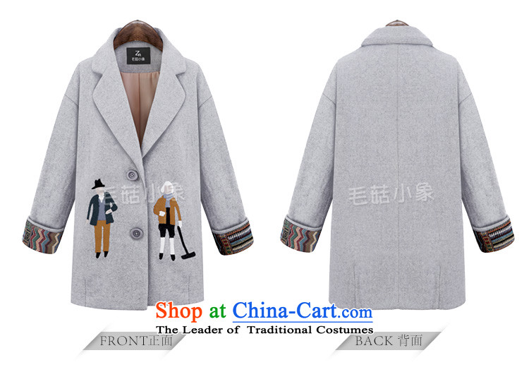 Yi with grass women on the new 2015 autumn and winter new coats female hair)?? jacket a wool coat female Women's jacket coat girl child coats MN31 Connie gray S picture, prices, brand platters! The elections are supplied in the national character of distribution, so action, buy now enjoy more preferential! As soon as possible.