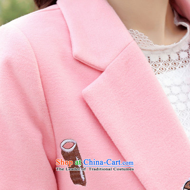 The law was in Dili Qi 2015 winter clothing new Korean version of Sau San video thin thick autumn and winter coats the girl is about gross sub-jacket pink , L, law, Manasseh (qi fash-modi) , , , shopping on the Internet