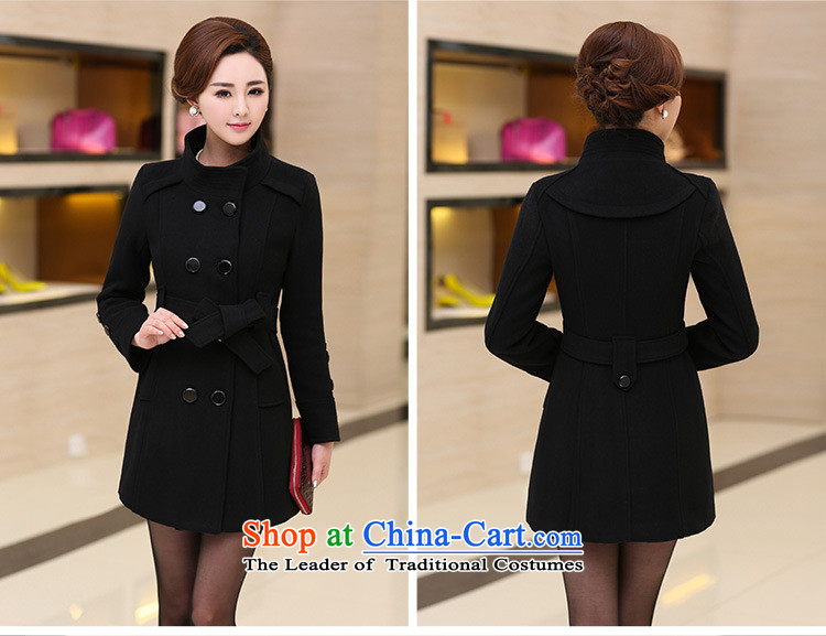 Mary Jane Winter 2015 poem new large high-end double-wool coat female jacket? 