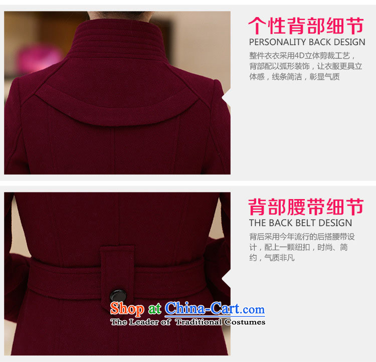 Mary Jane Winter 2015 poem new large high-end double-wool coat female jacket? 