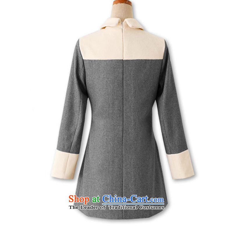 Yi with grass fall for women in the new long winter)?? jacket coat female Hair Girl a wool coat Women's jacket for autumn and winter coats mn06 Sau San Ni-gray coat and S, grass (yiyucao shopping on the Internet has been pressed.)