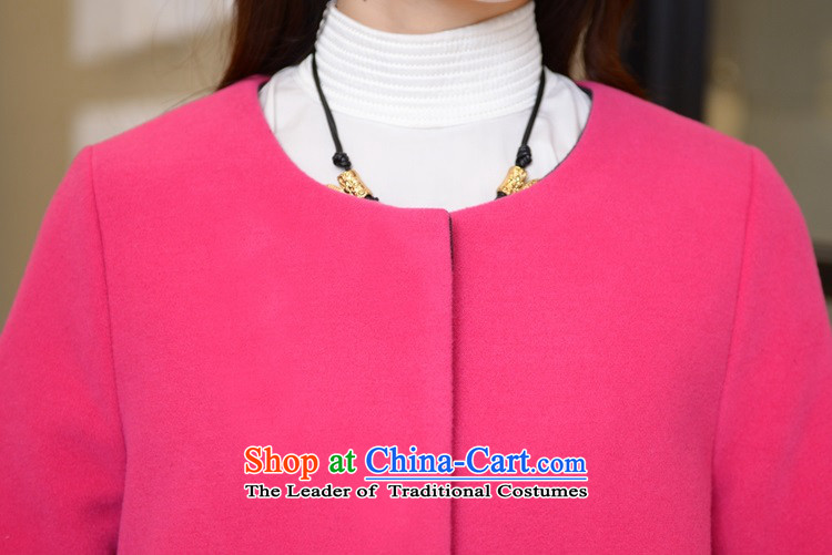 2015 winter clothing new OVBE, Korean fashion Sau San round-neck collar single row clip hair? temperament elegant jacket coat female red L picture, prices, brand platters! The elections are supplied in the national character of distribution, so action, buy now enjoy more preferential! As soon as possible.