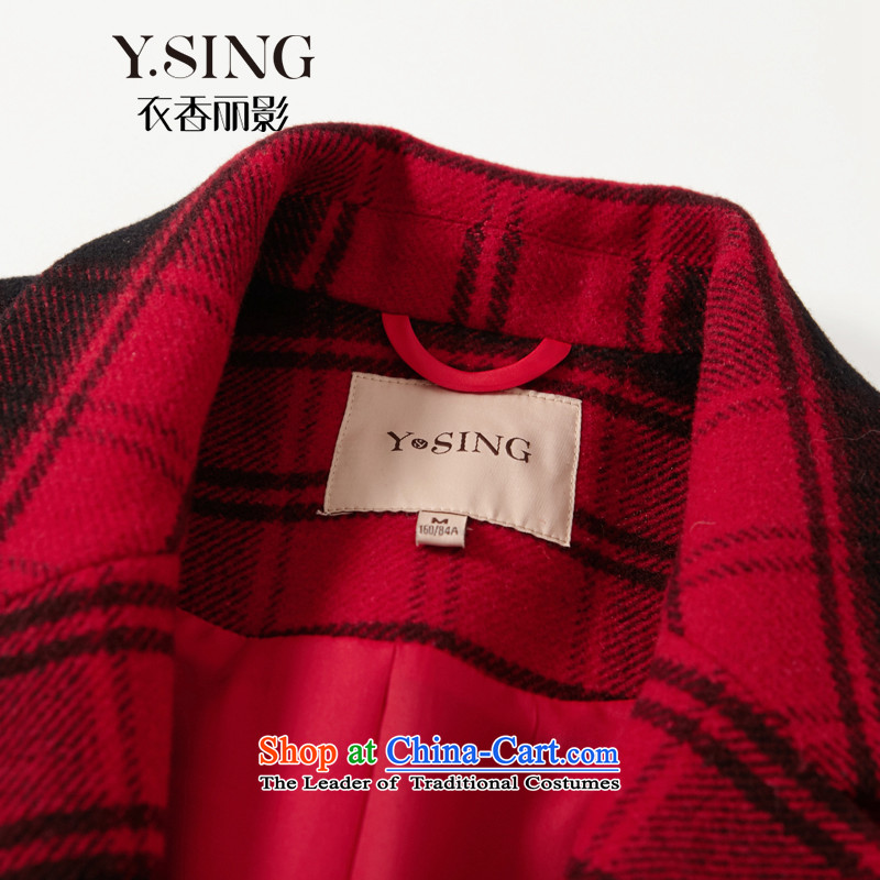 Hong Lai Ying 2015 winter clothing new Korean citizenry elegance. Long England latticed gross jacket female Red (11)? S, Hong Lai Ying , , , shopping on the Internet