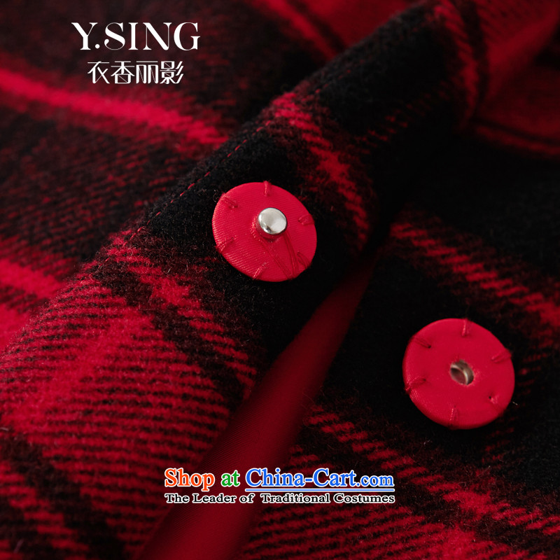 Hong Lai Ying 2015 winter clothing new Korean citizenry elegance. Long England latticed gross jacket female Red (11)? S, Hong Lai Ying , , , shopping on the Internet