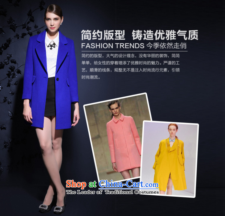 Yuen-core women 2015 winter clothing new stylish OL long-sleeved Sau San a grain of Gross deduction temperament jacket female?? coats Blue  M picture, prices, brand platters! The elections are supplied in the national character of distribution, so action, buy now enjoy more preferential! As soon as possible.