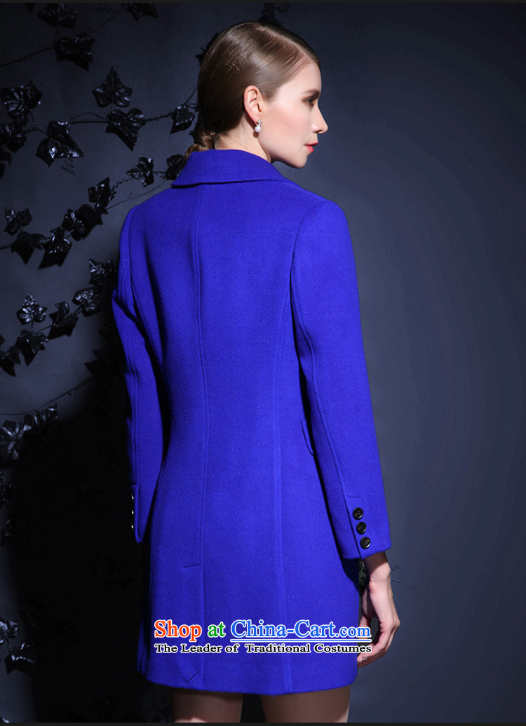 Yuen-core women 2015 winter clothing new stylish OL long-sleeved Sau San a grain of Gross deduction temperament jacket female?? coats Blue  M picture, prices, brand platters! The elections are supplied in the national character of distribution, so action, buy now enjoy more preferential! As soon as possible.