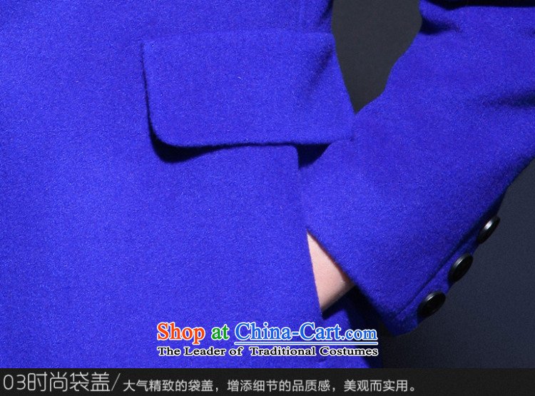 Yuen-core women 2015 winter clothing new stylish OL long-sleeved Sau San a grain of Gross deduction temperament jacket female?? coats Blue  M picture, prices, brand platters! The elections are supplied in the national character of distribution, so action, buy now enjoy more preferential! As soon as possible.