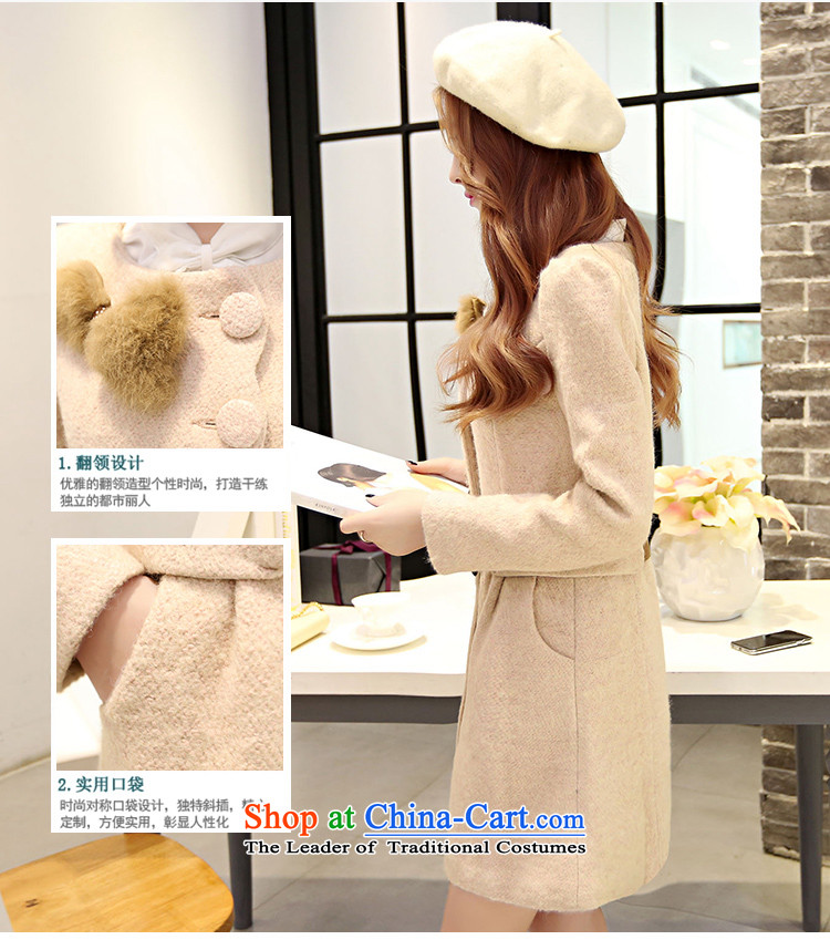 Pull the fuser cashmere overcoat , in the autumn of 2015, female long Sau San video thin dress jacket coat? female gross m Blue M   size is too small pictures, prices, brand platters! The elections are supplied in the national character of distribution, so action, buy now enjoy more preferential! As soon as possible.