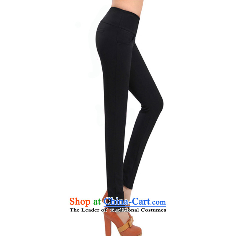 The officials of the fuseau larger ladies pants autumn and winter four face the pop-to-XL waist casual pants thick mm thick, forming the basis of the lint-free trousers and black velvet thick 5XL, Fuseau Mano turbid , , , shopping on the Internet