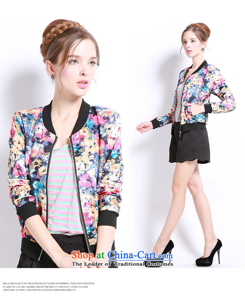 Luo Shani flower girl jackets expertise code mm Mount to increase fall 200 catties thick sister sweater small cardigan bis 13243 floral 6XL picture, prices, brand platters! The elections are supplied in the national character of distribution, so action, buy now enjoy more preferential! As soon as possible.
