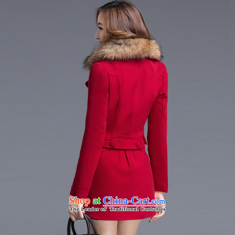 The gross imbalance? 2015 winter coats female new Korean long thin graphics Sau San, a female (with gross jacket) large red tide (NICHAO counter-M) , , , shopping on the Internet
