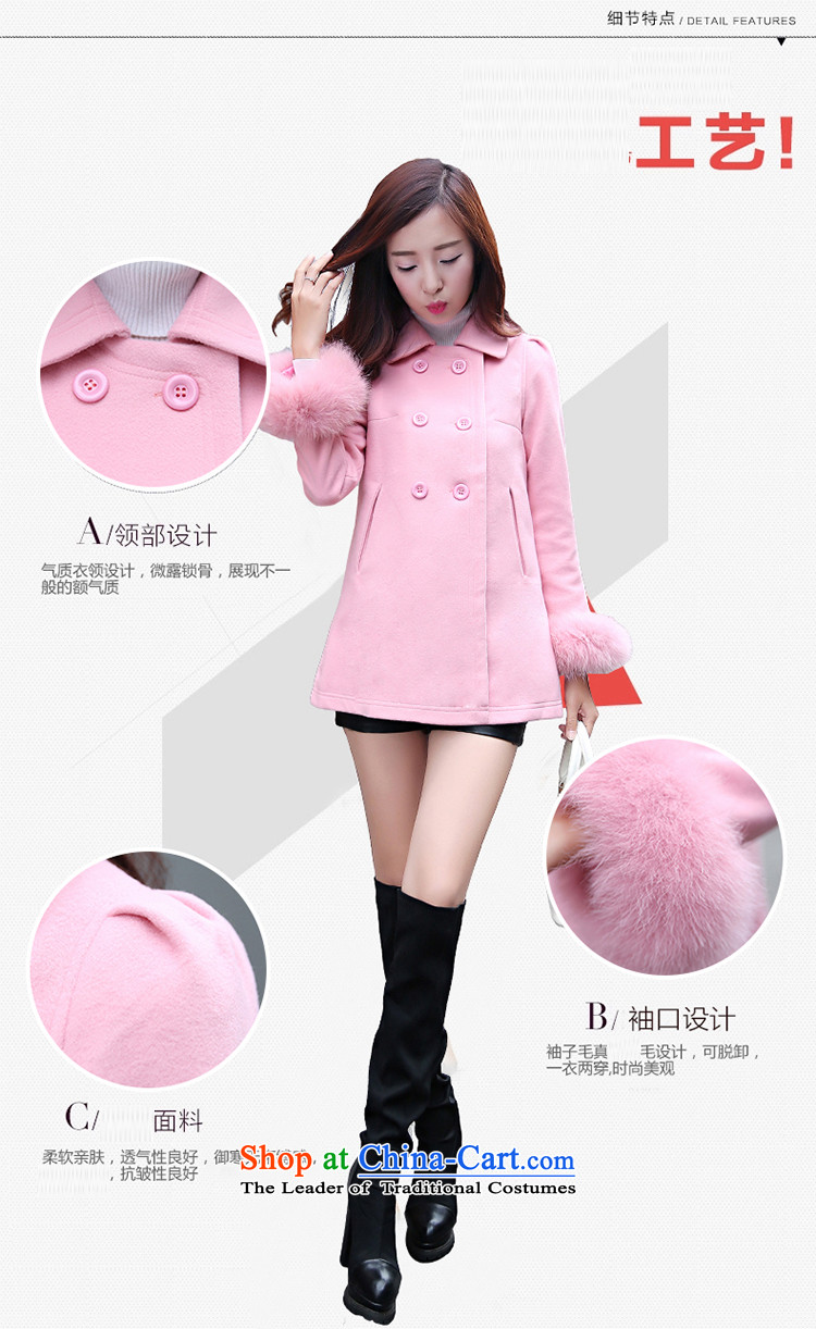 Princess Royal Seal 2015 Autumn, Korean Sau San video pink thin hair? girls jacket long students a typeface Maomao cuff a wool coat winter clothes 158616 pink cotton without S picture, prices, brand platters! The elections are supplied in the national character of distribution, so action, buy now enjoy more preferential! As soon as possible.