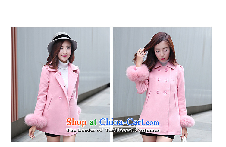 Princess Royal Seal 2015 Autumn, Korean Sau San video pink thin hair? girls jacket long students a typeface Maomao cuff a wool coat winter clothes 158616 pink cotton without S picture, prices, brand platters! The elections are supplied in the national character of distribution, so action, buy now enjoy more preferential! As soon as possible.